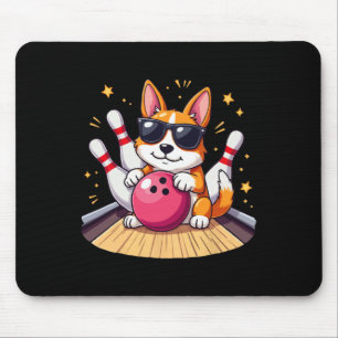 Alfombrilla De Ratón Perro Cutáneo Con Sungueras Perro Jugando Boliche 