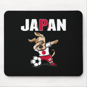 Alfombrilla De Ratón Perro Dabbing Japón Fans de Fútbol Jersey Bandera