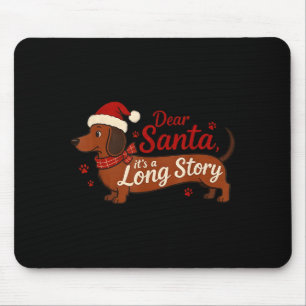 Alfombrilla De Ratón Perro Dachshund Querido Santa Es Una Historia Larg