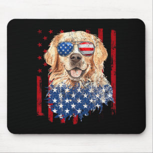 Alfombrilla De Ratón Perro de aguas Retriever de la bandera americana U