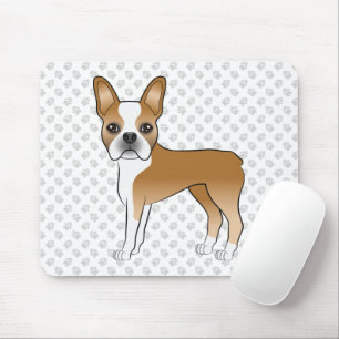 Alfombrilla De Ratón Perro de Dibujos Animados Boston Terrier Cervatill