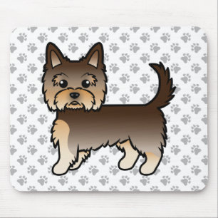 Alfombrilla De Ratón Perro de dibujos animados de Yorkshire Terrier de