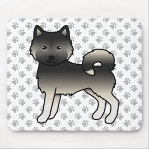 Alfombrilla De Ratón Perro de dibujos animados lindo Agouti Alaskan Mal