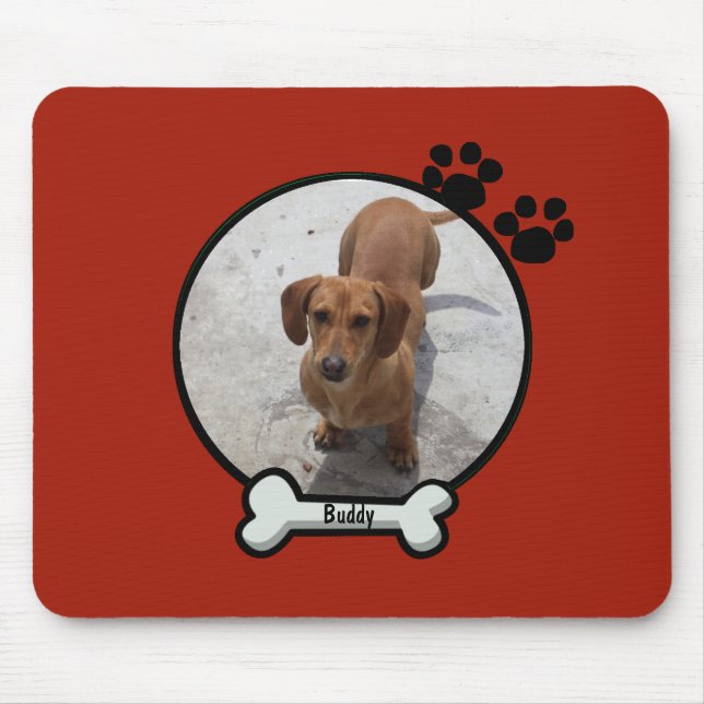 Alfombrilla De Ratón Perro de encargo Mousepad (Frente)