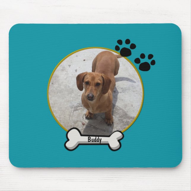 Alfombrilla De Ratón Perro de encargo Mousepad (Frente)