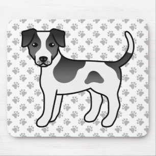 Alfombrilla De Ratón Perro de granja negro y blanco danés-sueco