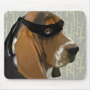 Alfombrilla De Ratón Perro de la coraza basset de Ninja