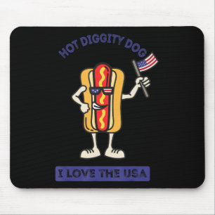 Alfombrilla De Ratón Perro de la Dignidad Caliente 4 de Julio Cocina de