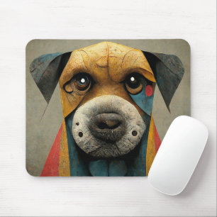 Alfombrilla De Ratón Perro de madera único artificial Perro Cuppy