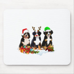 Alfombrilla De Ratón Perro de montaña bernés Navidad Lindo Fullprint
