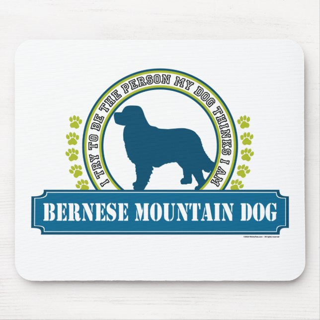 Alfombrilla De Ratón Perro de montaña de Bernese (Frente)