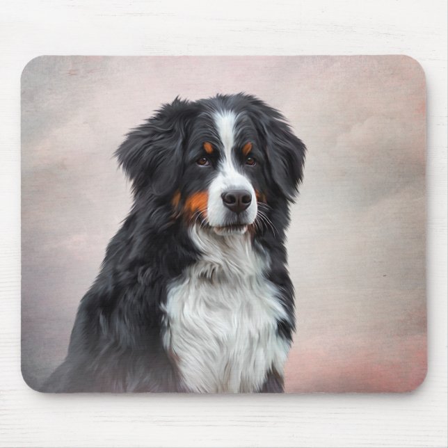 Alfombrilla De Ratón Perro de montaña de Bernese (Frente)