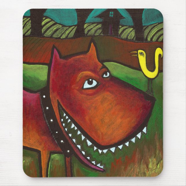 Alfombrilla De Ratón Perro de yarda: Cojín de ratón (Frente)