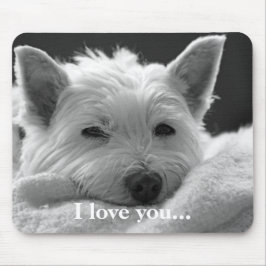 Alfombrilla De Ratón Perro del oeste lindo Mousemat/Mousepad de Terrier