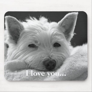 Alfombrilla De Ratón Perro del oeste lindo Mousemat/Mousepad de Terrier