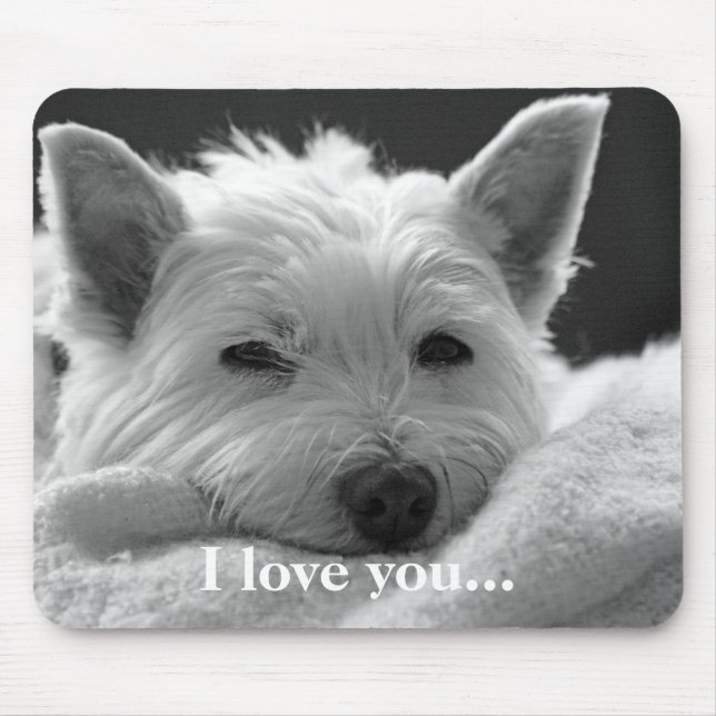 Alfombrilla De Ratón Perro del oeste lindo Mousemat/Mousepad de Terrier (Frente)