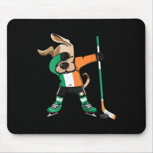 Alfombrilla De Ratón Perro Divertido Dabbing Irlanda Fans de Hockey sob