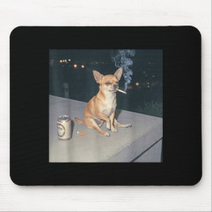 Alfombrilla De Ratón Perro divertido fumando meme de chihuahua cigarril