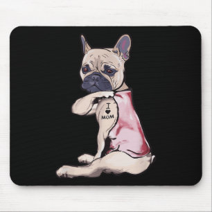 Alfombrilla De Ratón Perro divertido Pitbull Me Encanta Mamá Tattoo Reg