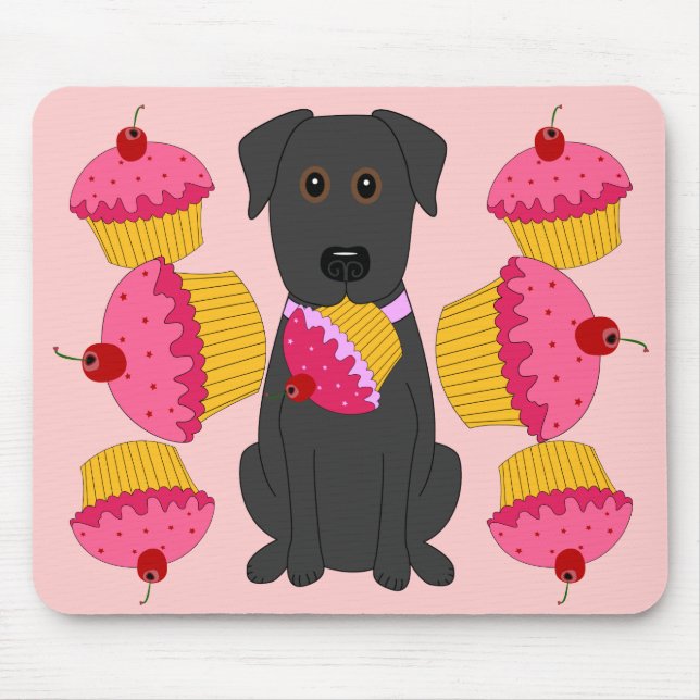 Alfombrilla De Ratón Perro dulce del chica (Frente)