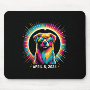 Alfombrilla De Ratón Perro Eclipse Solar Con Gles Eclipépticos Solares