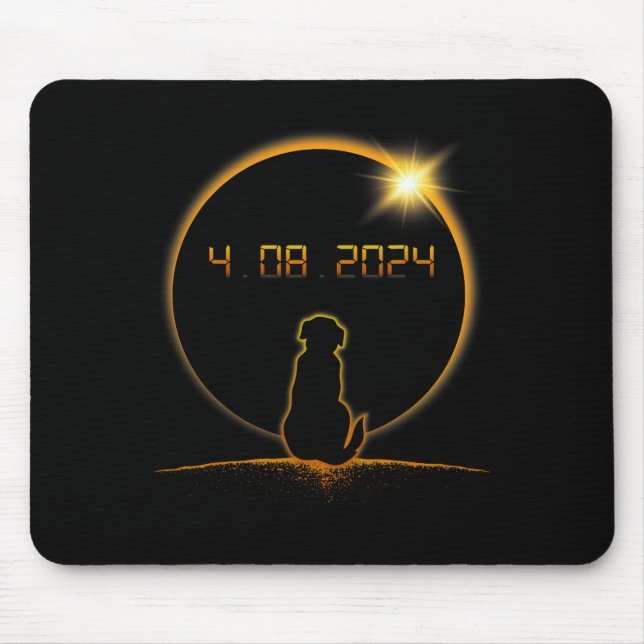 Alfombrilla De Ratón Perro Eclipse Solar Total (Frente)