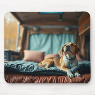 Alfombrilla De Ratón Perro en cama