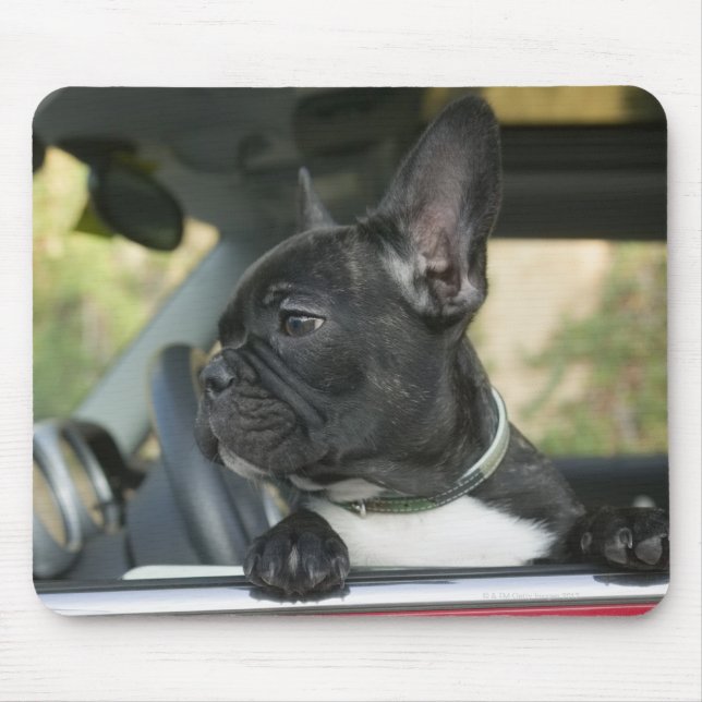 Alfombrilla De Ratón Perro en el auto (Frente)