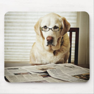 Alfombrilla De Ratón Perro en rutina de la mañana