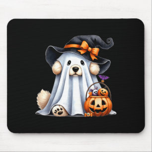 Alfombrilla De Ratón Perro Fantasma de Halloween