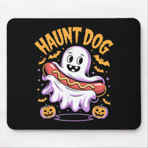 Alfombrilla De Ratón Perro Fantasma Divertido Hotdog Halloween