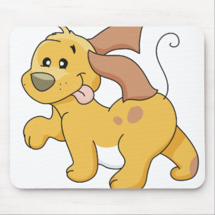 Alfombrilla De Ratón Perro feliz de Brown