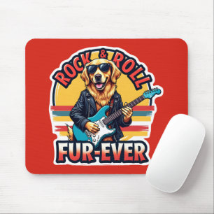 Alfombrilla De Ratón Perro Golden Retriever Fur-Ever de Rock and Roll