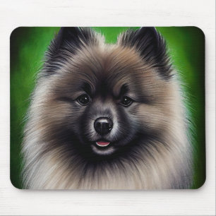 Alfombrilla De Ratón Perro Keeshond con vestido de San Patricio