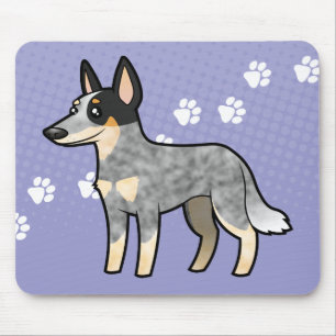 Alfombrilla De Ratón Perro/Kelpie australianos del ganado del dibujo