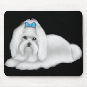 Alfombrilla De Ratón Perro maltés Mousepad