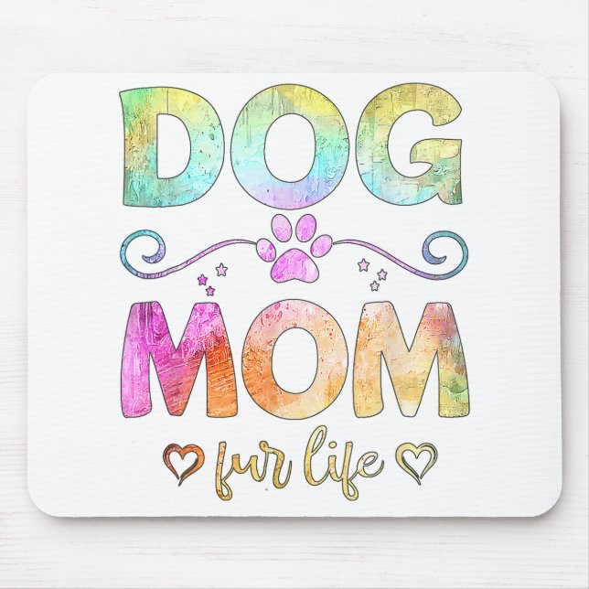 Alfombrilla De Ratón Perro Mamá para la vida feliz Día de la Madre Mejo (Frente)