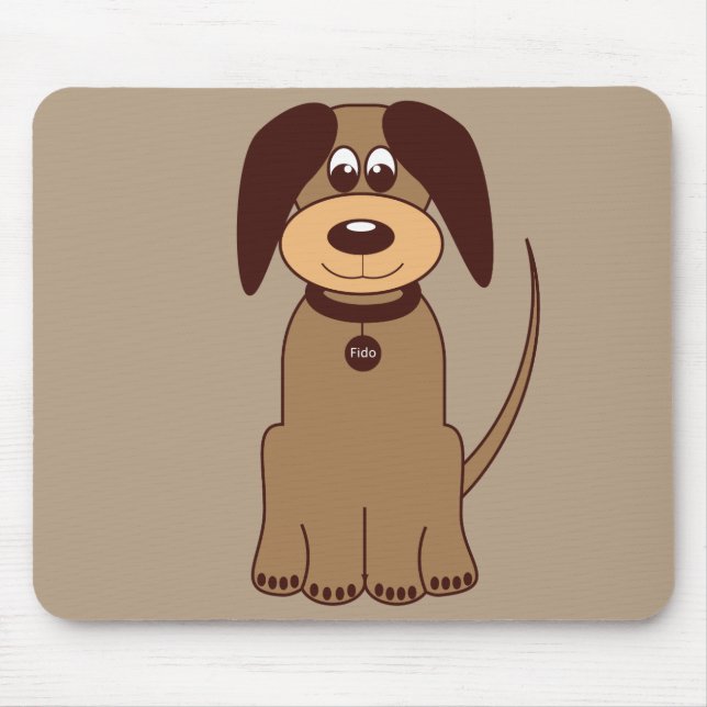 Alfombrilla De Ratón Perro marrón (Frente)