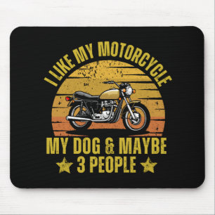 Alfombrilla De Ratón Perro Motocicleta
