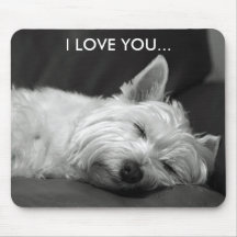 Perro Mousepad de Westie - TE AMO…