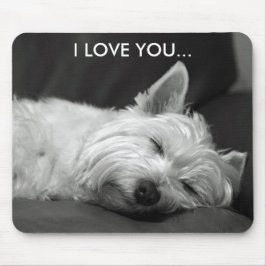 Alfombrilla De Ratón Perro Mousepad de Westie - TE AMO…