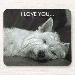 Alfombrilla De Ratón Perro Mousepad de Westie - TE AMO…