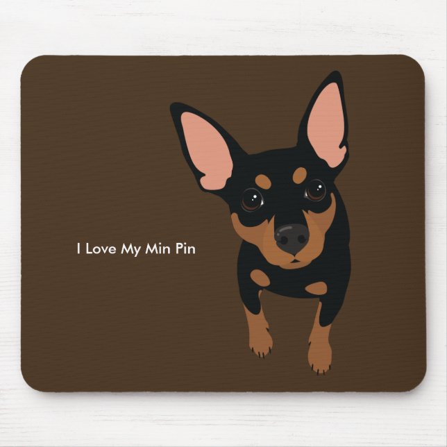 Alfombrilla De Ratón Perro Mousepad (moreno negro) miniatura del (Frente)