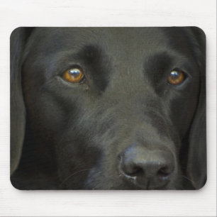Alfombrilla De Ratón Perro negro de Labrador