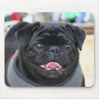 Alfombrilla De Ratón Perro negro Mousepad del barro amasado