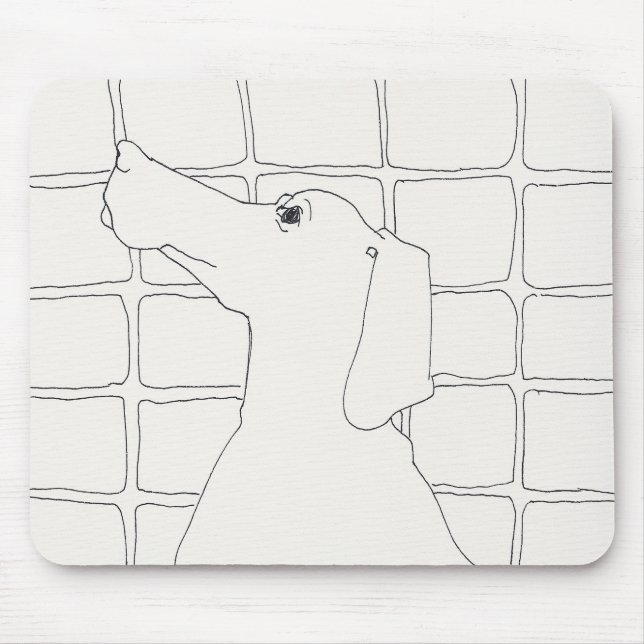 Alfombrilla De Ratón Perro original dibujando perro chino año 2018 rató (Frente)