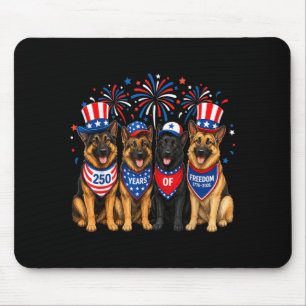 Alfombrilla De Ratón Perro Pastor Alemán 250 Años Americano 1776 2026