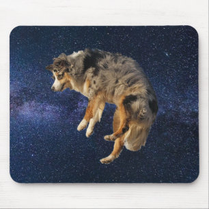 Alfombrilla De Ratón Perro Pastor Australiano Saltando en el Espacio