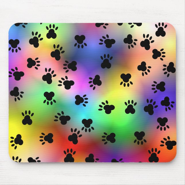 Alfombrilla De Ratón Perro Paw Imprime Mousepad (Frente)