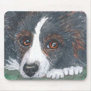 Alfombrilla De Ratón Perro pensativo del border collie